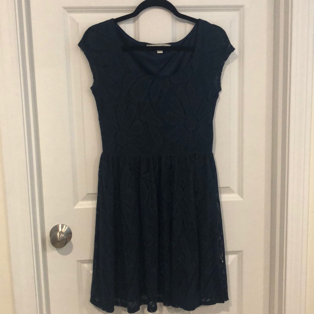 Navy floral dress